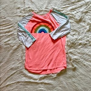 Cat and Jack girls casual rainbow tee